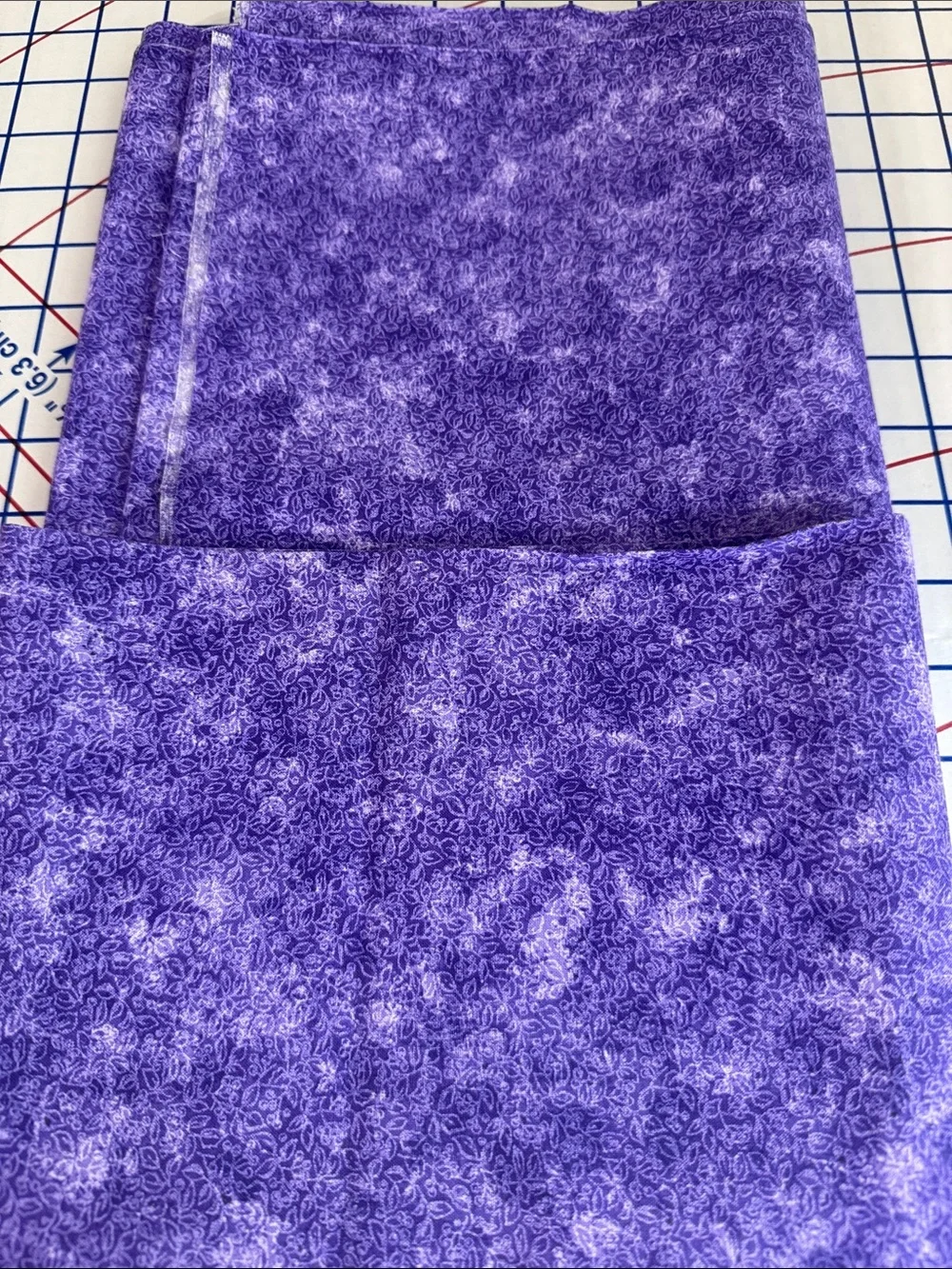 Vintage Purple Tonal Floral Quilting Cotton Fabric 2 Yards x 44